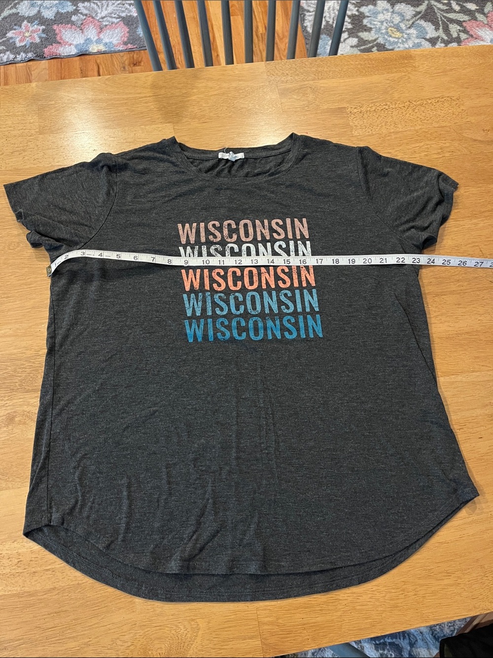 Maurices Gray Short Sleeve "Wisconsin" Graphic Tee